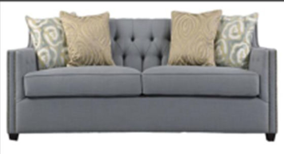 Софа 220*90*85cm Seater мебели 2 лобби гостиницы стойкости серая обитая